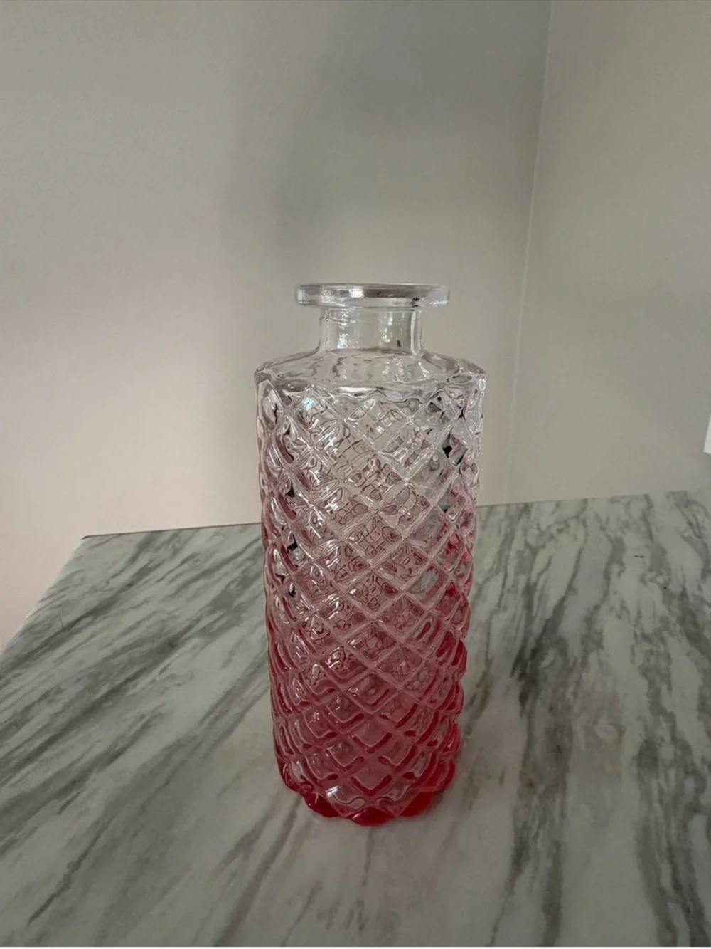 Pink Pressed Glass Vases -Set of 4